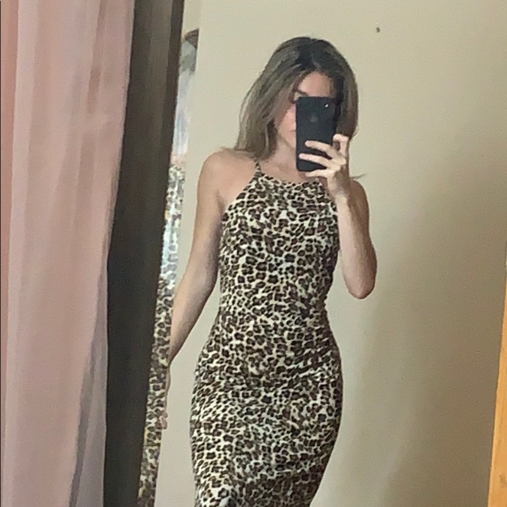 Leopard maxi dress